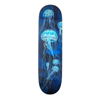 Skateboard Cubierta del patín de las medusas del cráneo