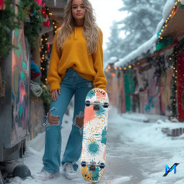 Skateboard Cubierta del patrón de ráfaga de resumen dinámico