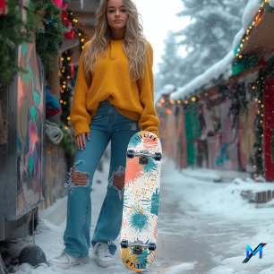 Skateboard Cubierta del patrón de ráfaga de resumen dinámico