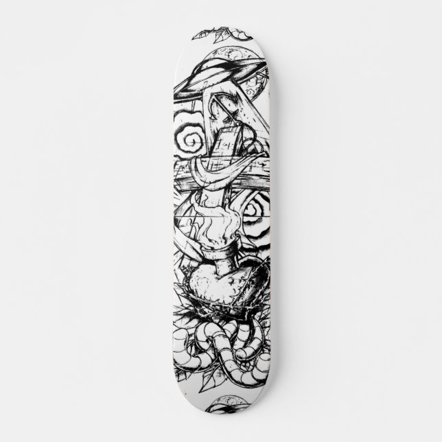 Skateboard Cubierta del tatuaje (Anverso )