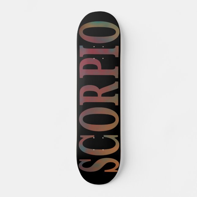 Skateboard Cubierta Escorpio Negro (Anverso)