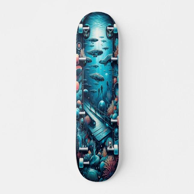 Skateboard "Cubierta marina de biooasis" (Anverso )