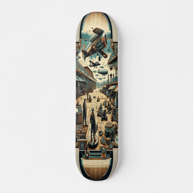 Skateboard "Cubierta para aeródromo de Dieselpunk" (Anverso )
