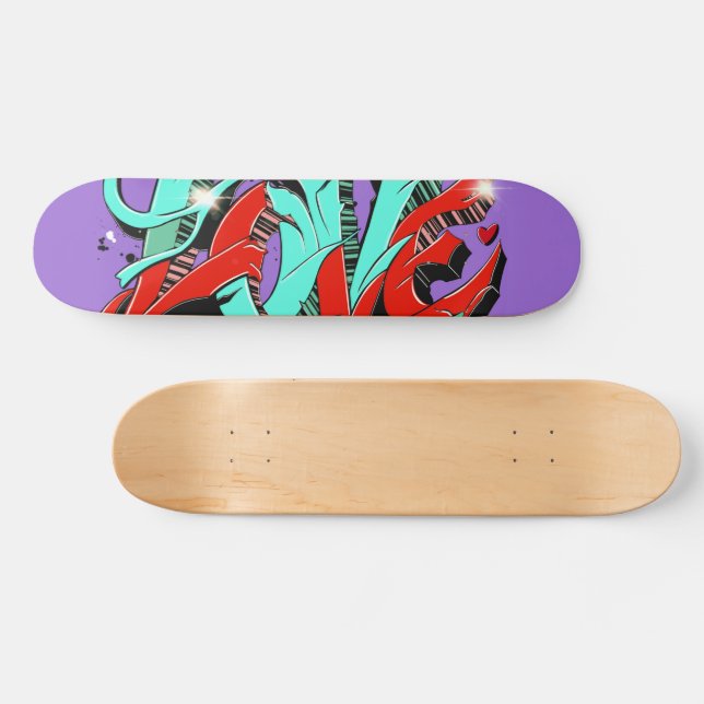 Skateboard Cubierta para el patinaje de Graffiti Vibes (Horz)