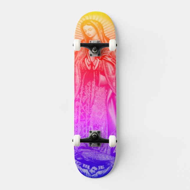 Skateboard Cubierta para el patinaje de la Virgen Arcoiris Ma (Anverso)