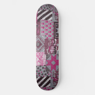 Skateboard Cubierta para patchwork rosa