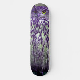 Skateboard Cubierta para patinaje de búho morado