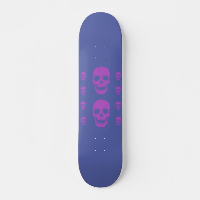 Skateboard Cubierta para patinaje sobre el cráneo de Neon (Anverso )
