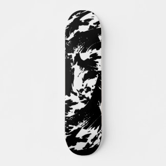 Skateboard Cubierta para patinar en graffiti blanco y negro