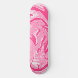 Skateboard Cubierta para patinar en mármol rosa