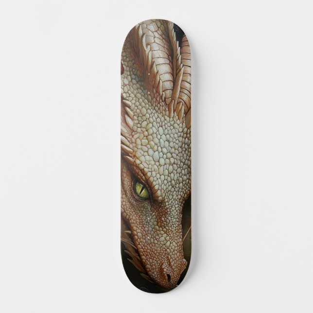 Skateboard Cubierta para patinar Guay White Dragon (Anverso)