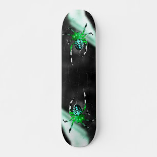 Skateboard Cubierta para patinar sobre arañas verdes