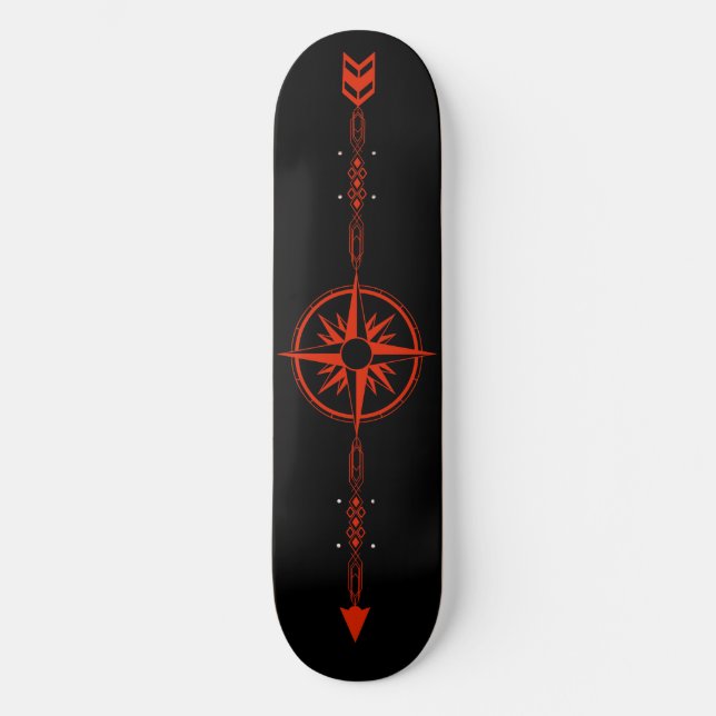 Skateboard Cubierta para patines "Flecha geométrica" (Anverso)