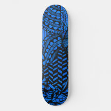 Cubierta para patines "Geométrica azul"