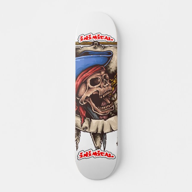 Skateboard Cubierta pirata mortal hostil (Anverso )