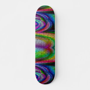 Skateboard Cubierta psicodélica arcoiris
