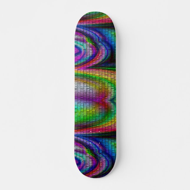 Skateboard Cubierta psicodélica arcoiris (Anverso )