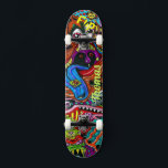Skateboard Cubierta psicodélica para patinadores<br><div class="desc">Haga de este Deck psicodélico para Skateboarders su propio texto agregando el texto. Para acceder a las herramientas de edición avanzadas,  vaya a "Personalizar esta plantilla" y haga clic en "Detalles",  desplácese hacia abajo y presione el enlace "clic para más personalizares".</div>