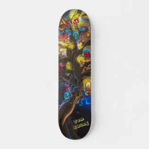 Skateboard Cubierta psicodélica para patinadores