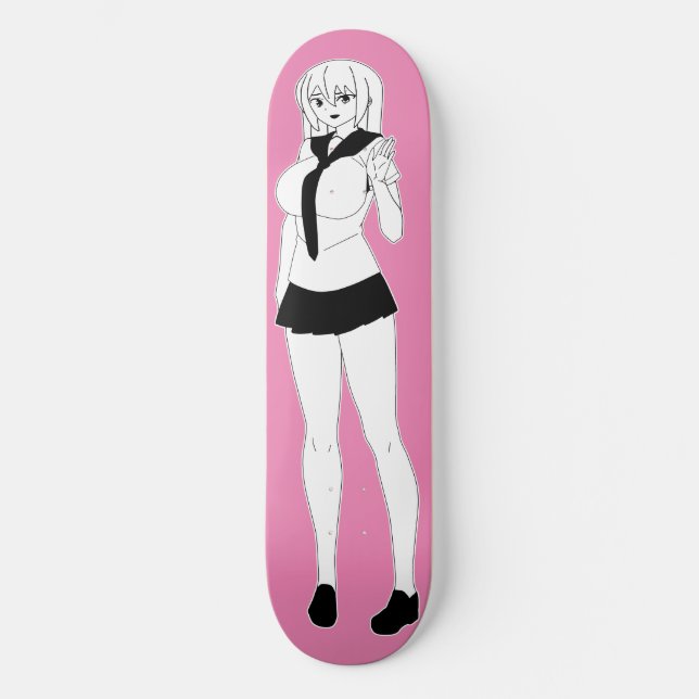 Skateboard Cubierta Shy Anime School para Chicas en Skateboar (Anverso)