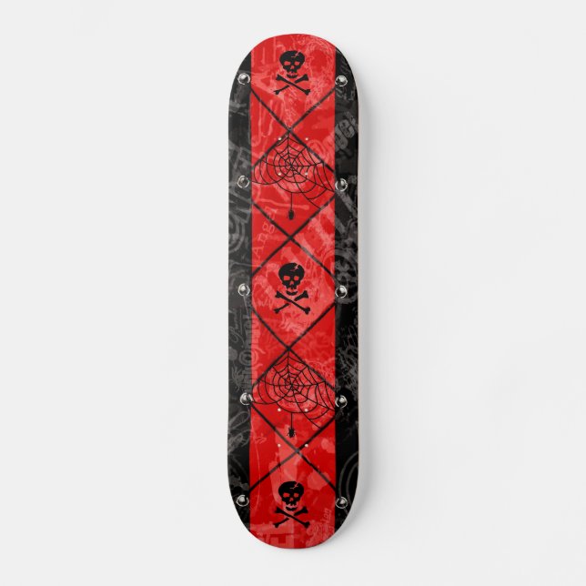 Skateboard Cubierta Skulls & Spiders (Anverso)
