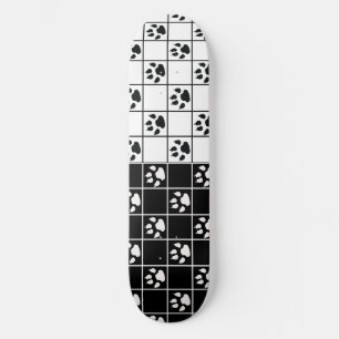 Skateboard Cubo blanco negro de cristal de ventana retráctil