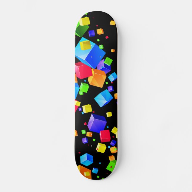 Skateboard Cubos coloridos 2 (Anverso)