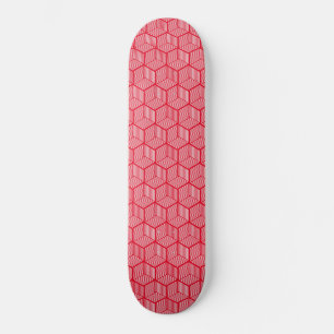 Skateboard Cubos de rayas rojas
