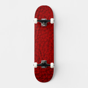 Skateboard Cuero Falso Rojo