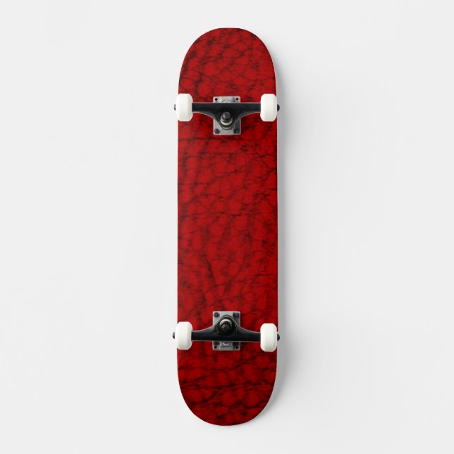 Skateboard Cuero Falso Rojo (Anverso)