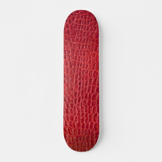 Skateboard Cuero falso rojo caimán (Anverso )