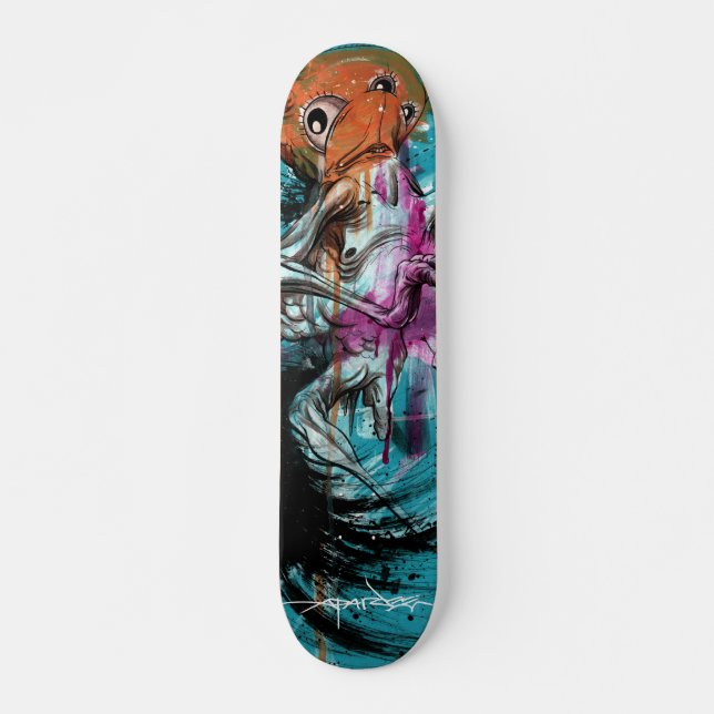 Skateboard Cuerpos de Alex Pardee "Stoomach " (Anverso )