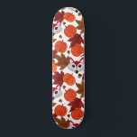 Skateboard Cuesta Caída Fox Calabaza Acorn Maple Leaf Waterco<br><div class="desc">Este lindo y fresco patrón es perfecto para la temporada de otoño y otoño. Cuenta con un zorro lindo, rojo, negro y blanco pintado a mano; hojas marrones, castañas y de color rojo burdeos; pequeñas bellotas marrones y calabazas naranjas encima de un simple fondo blanco. Su decoración artística, moderna, adorable,...</div>