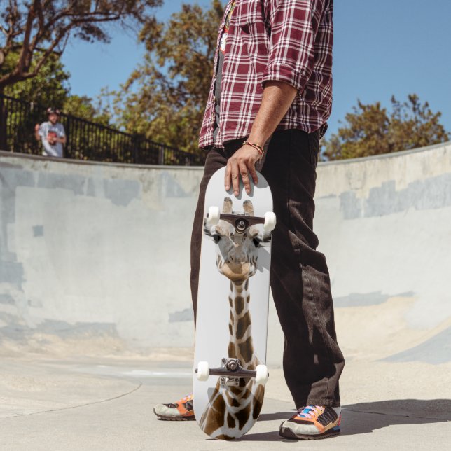 Skateboard Cuidada jirafa 1 #animal#arte (Exterior 2)