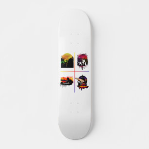 Skateboard Cultura Callejera de Hip Hop Vibrante Arte Urbano 