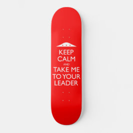 Skateboard Curioso OVNI Retro Mantenerse Tranquilo