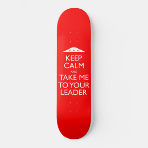 Skateboard Curioso OVNI Retro Mantenerse Tranquilo