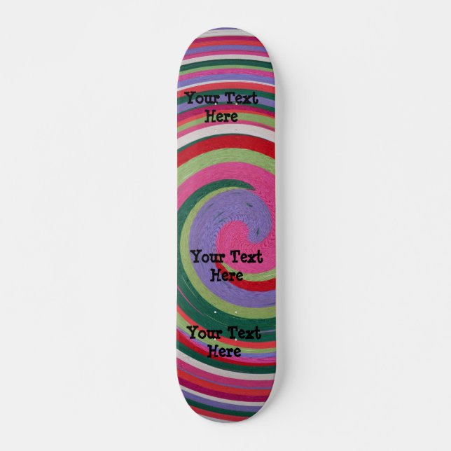 Skateboard curvas coloridas diseño abstracto moderno (Anverso )