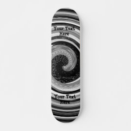 Skateboard curvas en blanco y negro diseño abstracto moderno