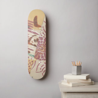 Skateboard CUSTOM Minimalist Japanese Hagoita Pattern Print