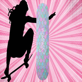 Skateboard Custome Purpurina Girly moda de sirena