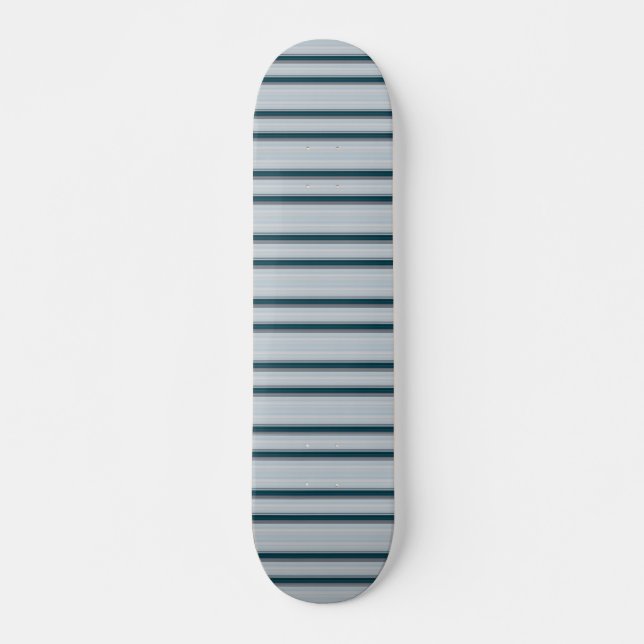 Skateboard Cute blue gray stripes  (Anverso )