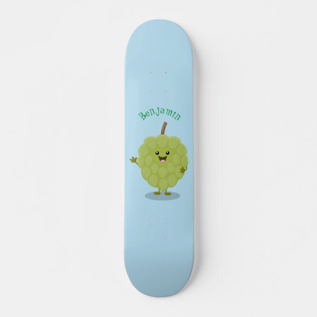 Skateboard Cute crema crema de manzana cherimoya personalizad (Anverso )