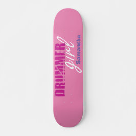 Skateboard Cute Drummer Chica Nombre Purple Grunge Texto