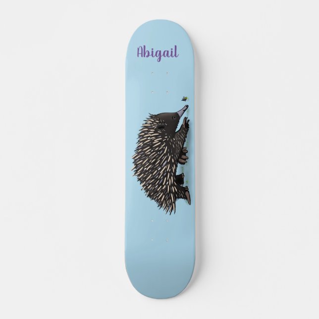 Skateboard Cute echidna con ilustracion de personalizado de a (Anverso )