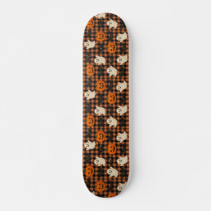 Skateboard Cute, gingham halloween fanáticos fantasmas de cal