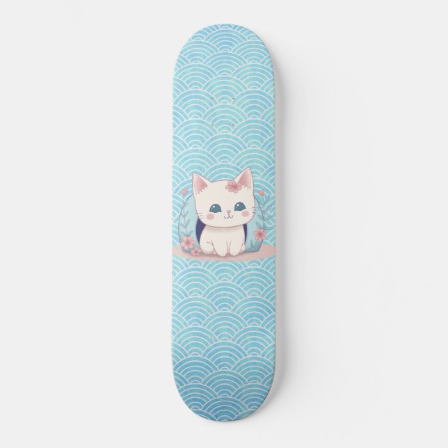 Skateboard Cute Kitten Kawaii (Anverso)
