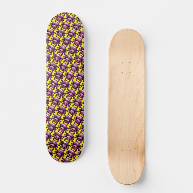 Skateboard Cute Pixel Spider (Anverso)