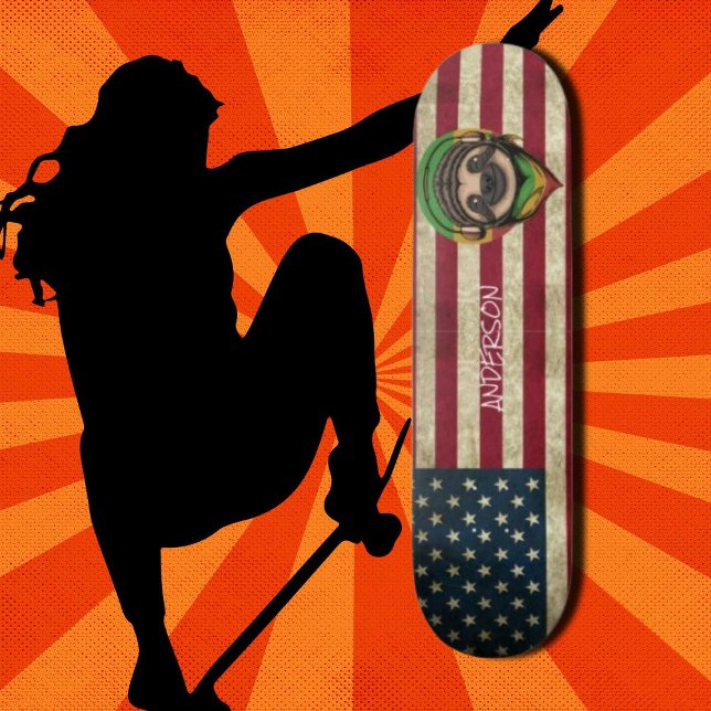 Skateboard Cute Slote Personalizado Americano (Original and best online Zazzle skateboard shop- Urban Warrior)
