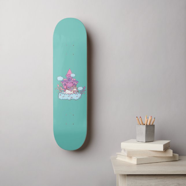 Skateboard Cute unicorn (Arte de la pared)